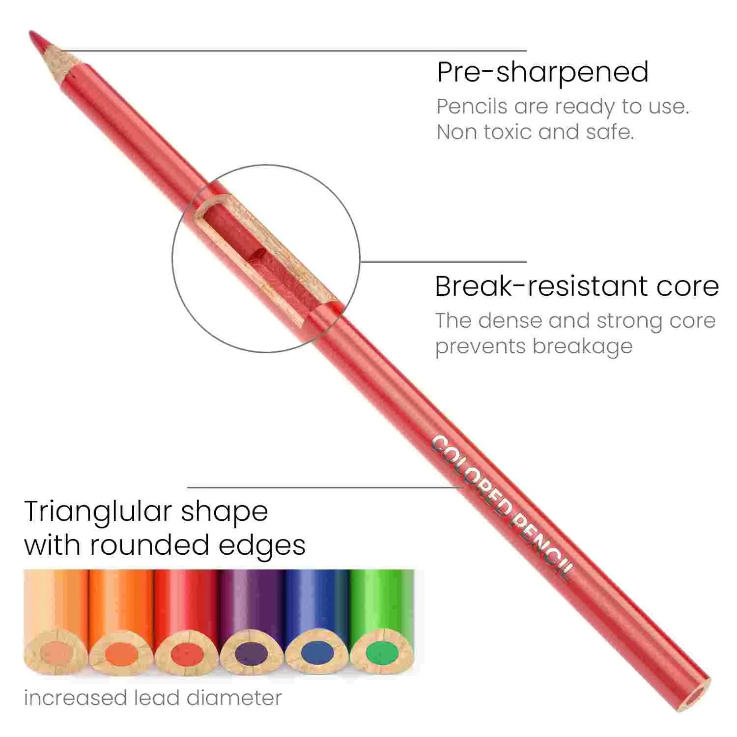 ARTEZA Colored Pencils Classic Assorted Colors Set of 48